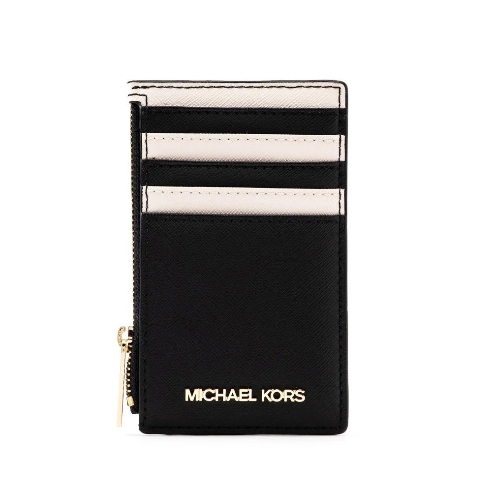 Michael Kors Jet Set Travel‎ Card Case Black Multi Saffiano Leather 35S4GTVD2L